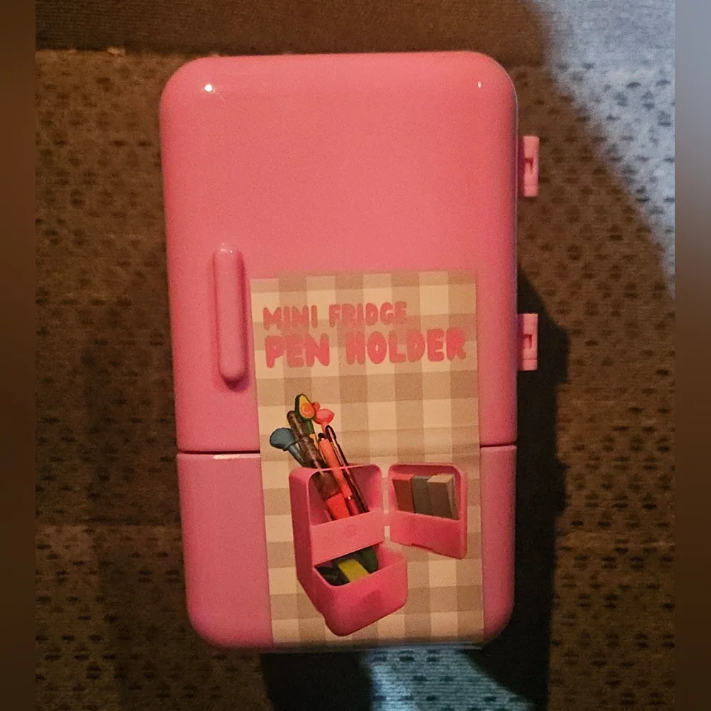 Mini Fridge Pen Holder (Or Makeup Brush Holder) *New* In Pink
